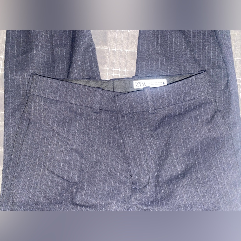 Zara Charcoal Pinstripe Pants